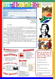 An e-mail from South Africa.
