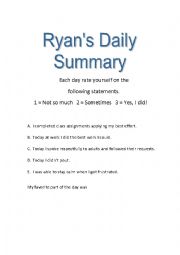 English Worksheet: Self Reflection