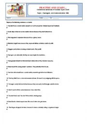 English Worksheet: If clauses - Rephrasing A