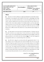 English Worksheet: Full-Term English Test 1