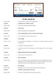 English Worksheet: Tourism - At the check-in Desk with Delta Airlines