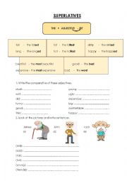 English Worksheet: SUPERLATIVES