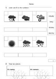 English Worksheet: Test Weather