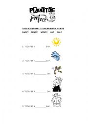 English Worksheet: lets practice first step
