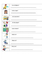 English Worksheet: Is he/she a ( job ) grass skirts