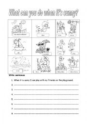 English Worksheet: What can you do when...