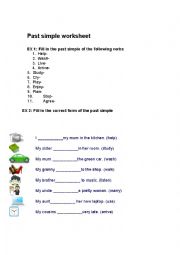 English Worksheet: Past simple worksheet