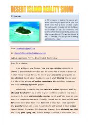 English Worksheet: Desert Island