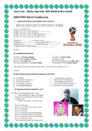 Worksheet - Live it up - (2018 FIFA World Cup Russia)