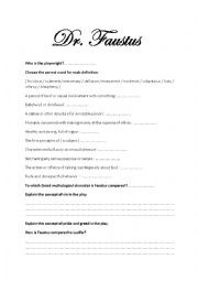 English Worksheet: Doctor Faustus