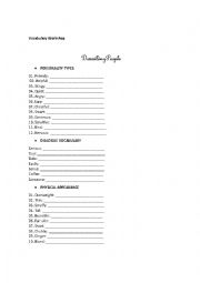 English Worksheet: Describing people