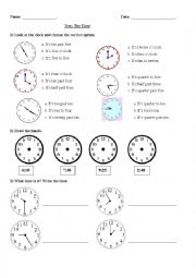 English Worksheet: Time Worksheet