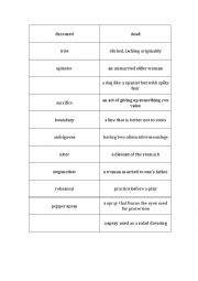 The English Teacher film, word sort activity