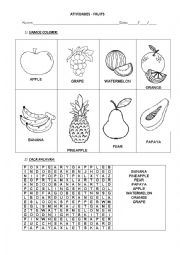 Fruits word game