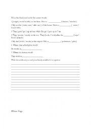 English Worksheet: Occupation 