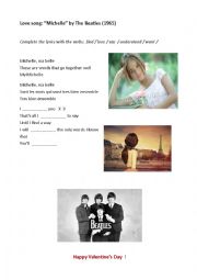 English Worksheet: The Beatles Michelle worksheet 