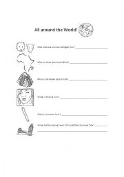 English Worksheet: Tour the World Worksheet