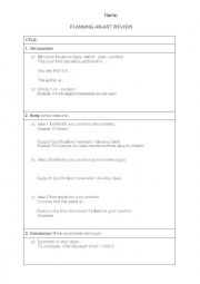 English Worksheet: Planning an art review