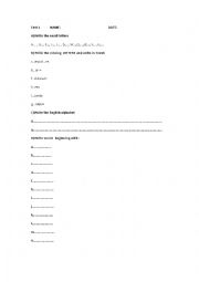 English Worksheet: alphabet practice