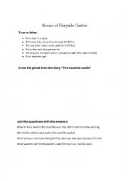 English Worksheet: Stories of Fairytale Castles