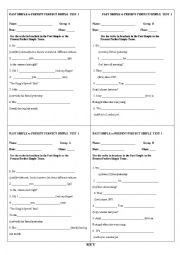 English Worksheet: The Simple Past Tense vs The Present Perfect Simple Tense