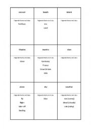 English Worksheet: Taboo_beginners