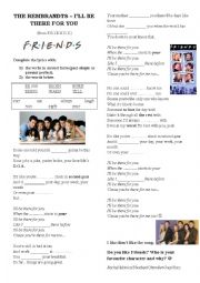 English Worksheet: The Rembrandts (F.R.I.E.N.D.S.) - Ill be there for you