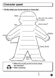 English Worksheet: Character description