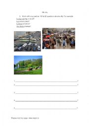 English Worksheet: Write about your city.