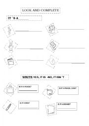 English Worksheet: IT S A...