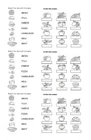 English Worksheet: food