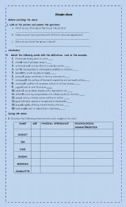 English Worksheet: Wonder Movie Workshop