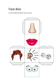 Roll the dice! Face vocabulary - ESL worksheet by Ang-