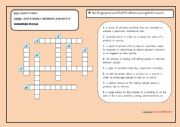 English Worksheet: safety first ( advertising) crossword puzzle