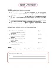 English Worksheet: Meet the 4 seasons