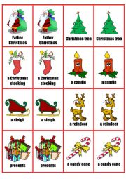 Christmas card game Black Peter - ESL worksheet by damas