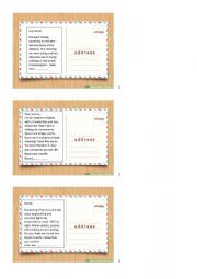 English Worksheet: write a postcard