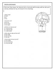 English Worksheet: MCQ primary 1- favourite toy