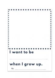 English Worksheet: When I Grow Up