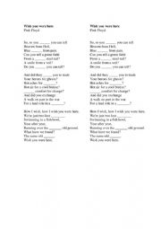 English Worksheet: Wish You Were Here Fill in the Gaps