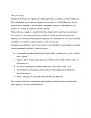 English Worksheet: Act Your Wage