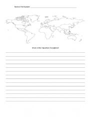 English Worksheet: Explorer Report: Age of Explorations