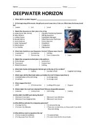 English Worksheet: Deepwater Horizon movie