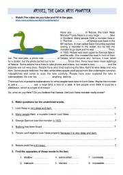  Loch Ness Monster; Opinion Essay