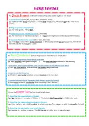 English Worksheet: Simple Present, Simple Past and Past Continuous