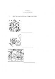 English Worksheet: Parties and Celebrations