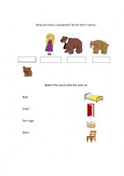 Simple Goldilocks Worksheet