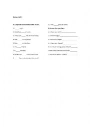 English Worksheet: review 