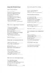 English Worksheet: Escape - song