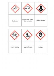 English Worksheet: Lab safety cards